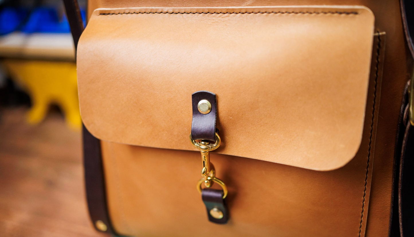 Uxbridge, Ontario - Caruso Leather - Front Pocket Large Tote Bag